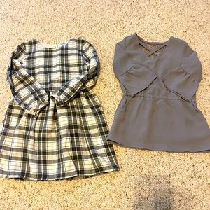 Adorable girls gray dress and tunic - size 4t